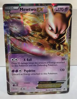 Mewtwo EX Holo Ultra Rare Card 54/113 Legendary Treasures 2013 Pokemon TCG (LP) - Image 1