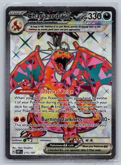 Charizard ex 215/197 SV03: Obsidian Flames Holo Full Art Ultra Rare Pokemon Card - Image 1