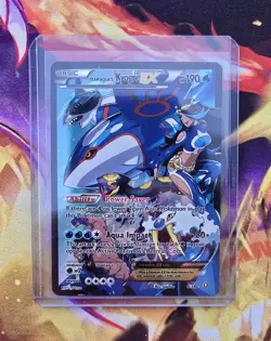 Pokemon TCG Team Aqua's Kyogre EX Double Crisis Holo Full Art Card 6/34 - Image 1
