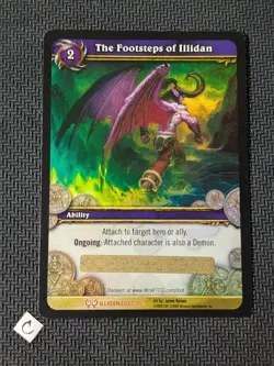 World of Warcraft WoW TCG The Footsteps of Illidan Loot Card 1/3 Unscratched - Image 1
