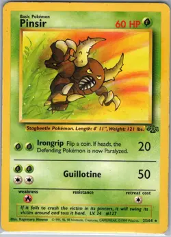 Pinsir 25/64 Non Holo Jungle - Pokemon Card - LP - Image 1