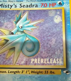 POKEMON TCG CARD MISTY'S SEADRA 9/32 PRE RELEASE HOLO PROMO WOTC EXCELLENT - Image 4