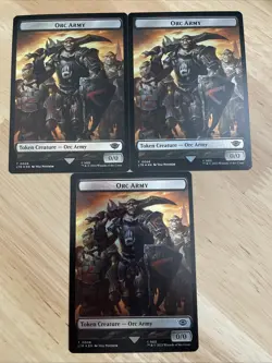 3x x3 MTG Orc Army (006) Food (009) FOIL Token Tales Of Middle-earth LTR NM/M - Image 2