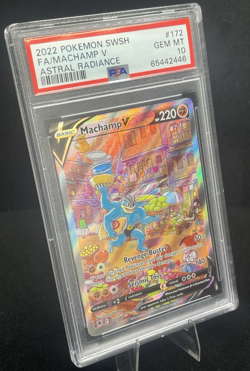 2022 POKEMON SWORD & SHIELD ASTRAL RADIANCE #172 FULL ART/MACHAMP V - PSA 10! - Image 2