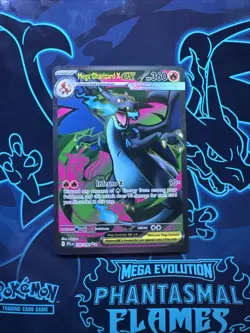 Mega Charizard X Ex - Full Art Ultra Rare 109/094 Pokemon Phantasmal Flames NM - Image 1
