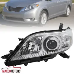 Left/Driver Side Fits 2011-2020 Toyota Sienna Halogen Projector Headlight - Image 1