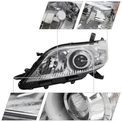 Left/Driver Side Fits 2011-2020 Toyota Sienna Halogen Projector Headlight - Image 4