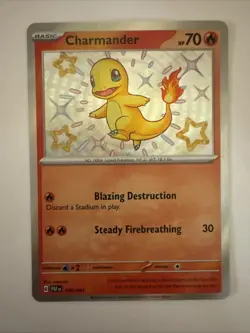 Pokemon Charmander TCG Scarlet & Violet Paldean Fates Holo Shiny Rare - Image 2