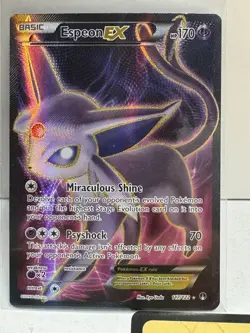Pokemon Espeon EX TCG Full Art Holo Card 117/122 XY Breakpoint Ultra Rare - Image 1