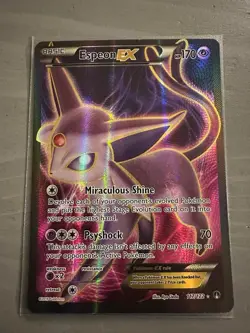 Espeon EX 117/122 Pokemon TCG XY Breakpoint Full Art Holo Card - Image 1