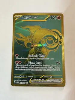 Chi-Yu ex Gold Holo 241/091 PAF EN Secret Rare Pokemon Card NM Mint - Image 1