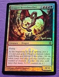 MTG Dragon Broodmother Prerelease Promo 25 April 2009 Foil NM - Image 2