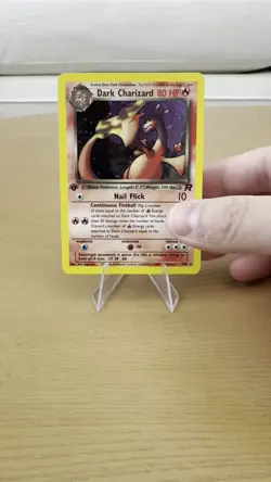 Pokemon 1st Edition Dark Charizard W/ Swirl 🌀 4/82 Holo Rare Team Rocket NM - Image 2