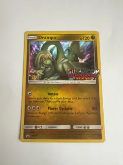 Pokemon TCG: Drampa SM21 PRE RELEASE STAFF STAMPED Guardians Rising Promo - Image 1