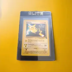 Pokemon Pikachu Black Star Promo 4 WB Gold Movie Stamp - Image 1