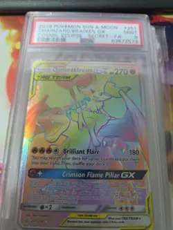 2019 Pokemon Charizard & Braixen Gx Rainbow Rare PSA 9 MINT 251/236 - Image 2