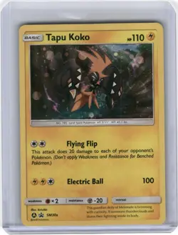 2018 Pokemon Tapu Koko Sun & Moon Black Star Promo Holo #SM30a - Image 1