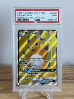 Pokemon 2017 Sun Moon Promo Full Art RAICHU GX #SM90 ~ PSA 9 Mint - Image 1