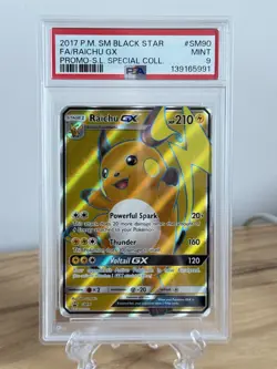 Pokemon 2017 Sun Moon Promo Full Art RAICHU GX #SM90 ~ PSA 9 Mint - Image 3