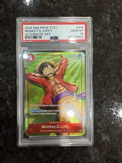 One Piece Monkey D Luffy Alternate Art ST21-014 PSA 10 - Image 1