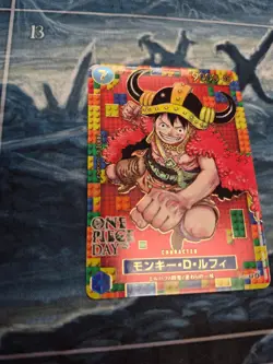 One Piece TCG Japanese Monkey D Luffy P-110 One Piece Day 25 PR NM - Image 2