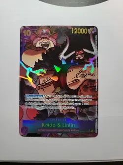 🏴‍ONE PIECE IS REAL! TWO LEGENDS Kaido Linlin OP08-119 SEC Parallel Alt Art 🏴‍ - Image 1