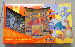 POKEMON RESHIRAM CHARIZARD GX TAG TEAM GOLD PREMIUM COLLECTION BOX SM247 SEALED - Image 1