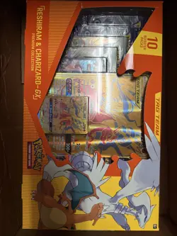 POKEMON Reshiram & Charizard GX Tag Team Premium Collection Box Sealed 10 Packs - Image 1