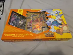 Pokemon Reshiram & Charizard GX Tag Team Premium Collection Box DAMAGED - Image 1
