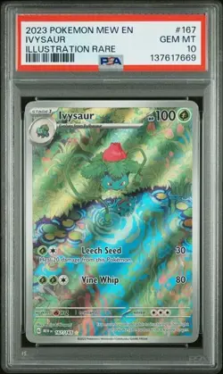 2023 POKEMON MEW EN-151 ILLUSTRATION RARE #167 IVYSAUR PSA 10 - Image 1