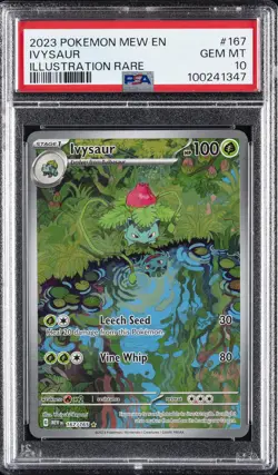 2023 POKEMON MEW EN-151 ILLUSTRATION RARE #167 IVYSAUR PSA 10 - Image 1
