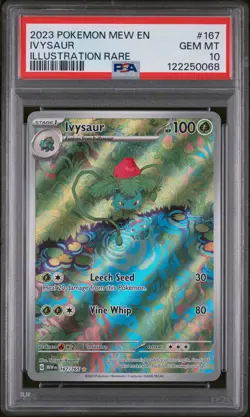 2023 POKEMON MEW EN-151 ILLUSTRATION RARE #167 IVYSAUR PSA 10 - Image 1