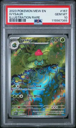 PSA 10 Ivysaur Illustration Rare 167 2023 Pokemon Mew En-151 115567365 - Image 1