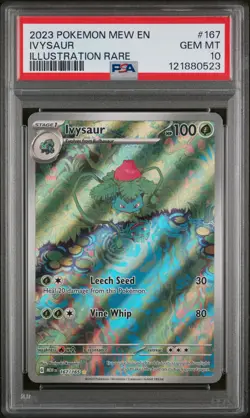 2023 POKEMON MEW EN-151 ILLUSTRATION RARE #167 IVYSAUR PSA 10 - Image 1
