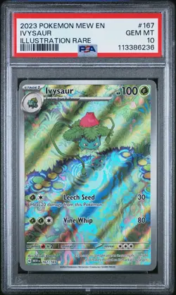 2023 POKEMON MEW EN-151 ILLUSTRATION RARE #167 IVYSAUR PSA 10 - Image 1
