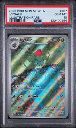2023 POKEMON MEW EN-151 ILLUSTRATION RARE #167 IVYSAUR PSA 10 - Image 1