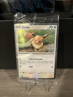 Eevee 133/165 SEALED Pokemon Holiday Calendar 2025 Festive Stamp Snowflake - Image 1