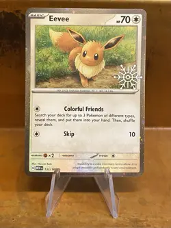 Eevee 133/165 Festive Stamped Promo Holiday Calendar 2025 Snowflake Pokemon - Image 1