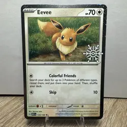 Eevee 133/165 Pokemon Holiday Calendar 2025 Festive Stamp Snowflake - Image 1