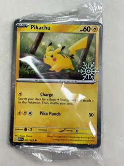Pikachu 25/165 (Holiday Calendar) Stamped Pokemon Scarlet & Violet 151 [SEALED] - Image 1