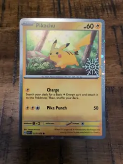 Pikachu 25/165 (Holiday Calendar) Stamped Pokemon Scarlet & Violet 151 - Image 1