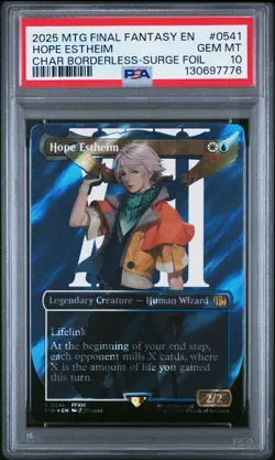 2025 MTG FINAL FANTASY CHARACTER BORDERLESS-SURGE FOIL #0541 HOPE ESTHEIM PSA 10 - Image 1