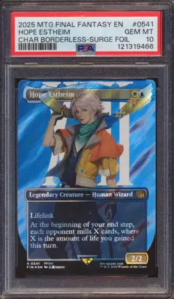 2025 MTG FINAL FANTASY HOPE ESTHEIM BORDERLESS SURGE FOIL 0541 PSA 10! - Image 1
