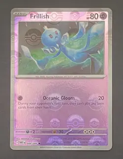 Pokemon Card Frillish 044/086 Poke Ball Reverse Holo White Flare - Near Mint - Image 1