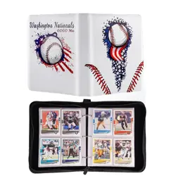 4 Pocket Trading Card Binder Sport Card Collection Binder w/ 50 Removable Sleeve - Image 5