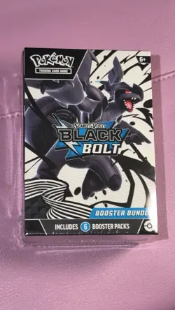 Pokemon Cards Box Pack Scarlet & Violet Black Bolt Includes 6 Booster Packs New - Image 1