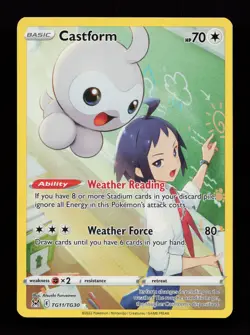 Castform TG11/TG30 Ultra Rare SWSH11: Lost Origin Trainer Gallery Pokemon Card - Image 1