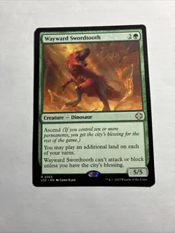 Wayward Swordtooth Commander: The Lost Caverns of Ixalan MTG + Bonus Card!!! - Image 1