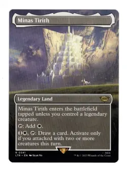 FOIL Minas Tirith (0341) Borderless MTG The Lord of the Rings Rare 341 NM fresh - Image 1
