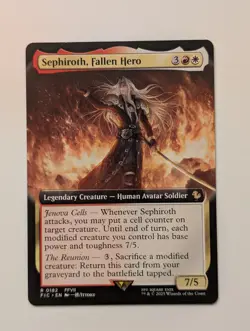 Magic MTG FINAL FANTASY #182 Sephiroth, Fallen Hero (Extended Art) - Image 1